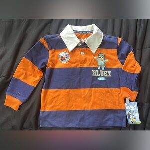 Bluey Orange and Blue Rugby Shirt